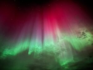 Northern lights over Churchill by Judy Wilson